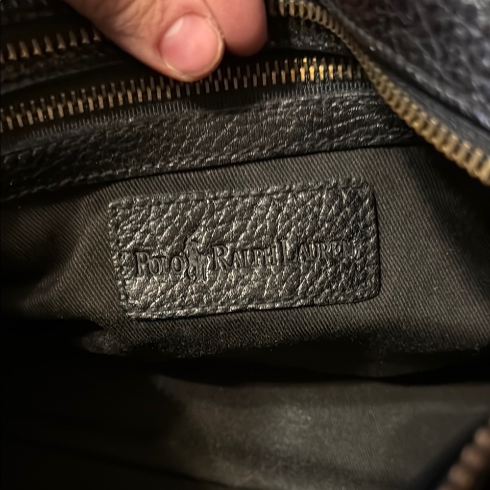 Polo Ralph Lauren Black Leather Handbag - Picture 3 of 10